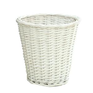 Round Wicker Trash can, Hand-Woven Rattan Waste Basket No Cover Recycling Bin for Bathroom, Bedroom, Kitchen, Living Room, Home and Office (Color : B)