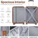 3 Piece Luggage Set, 20 Inch Carry On Luggage 22x14x9 Airline Approved