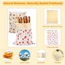 Beeswax Bread Bags for Sourdough, Large Reusable Beeswax Bags for Homemade Breads, 2 Pack Sourdough Bread Baking Supplies Bees Wax Bag for Food Storage Keep Fresh