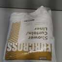 EurCross 75 inch Long Clear Shower Curtain Liner with Design, Waterproof Softer Plastic Curtain Liner for Bathroom 72x75 inches Length with 3 Bottom Weights