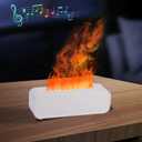 7Color Flame Diffuser, Bonfire Diffuser,Fireplace Diffuser 10.7"3"3.1" (White)
