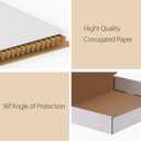 RLAVBL 30 Pack 13x10x2 Shipping Boxes, White Corrugated Cardboard Mailer Box for Packing Mailing Small Business