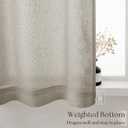 Linen Curtains Short with Rod 36 Inch Length Farmhouse Boho Small Window Curtains Semi Sheer for Bathroom Basement Burlywood Birch 2 Panels Set