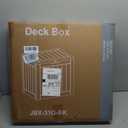 JUMMICO 31 Gallon Resin Deck Box Waterproof Indoor Outdoor Storage Boxes for Patio Furniture Cushions and Garden Tools (Black)
