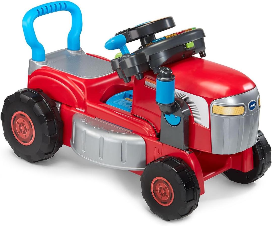 VTech Get Growing Tractor and Mower Ride-On, 22.2" x 13.6" x 11.1"