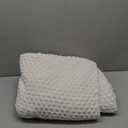 Waffle Knit Twin Blanket, Luxury Cozy Chunky Knit Twin Blanket for Couch, 60 x 80 Inch Thick Ultra-Soft Feather Yarn Knitted Blankets for Sofa, Bed, Home Decor - Off White