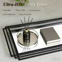 55"x22" Rectangle Decorative Wall Mirror with Geometric Frame