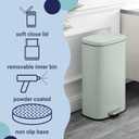 happimess HPM1011H Curtis 8-Gallon Step-Open Trash Can, Fingerprint Resistant, Modern, Minimalistic for Home, Kitchen, Laundry Room, Office, Bedroom, Bathroom, Pistachio Gelato