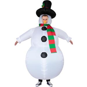 Inflatable Snowman Costume Christmas Costume Funny Blow Up Snowman Costumes for Cosplay Party