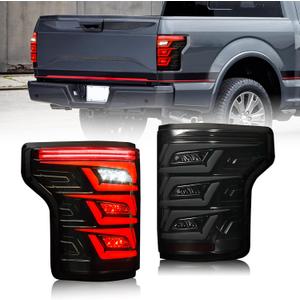 letsdate Smoked Tail Lights Compatible with 13th Gen F150 Pickup Truck 2015-2019 Factory Halogen Only w/Animation w/Red Sequential Signal Lights, Not Fit 2019 XLT/Lariat& LED& Blindspot Models