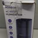 ROSEKM Humidifiers for Bedroom, 2.0L Cool Mist Humidifier for Home Plant and Baby Nursery, Quiet Ultrasonic Humidifier with 360° Nozzle, Auto Shut-Off, Filterless, Black