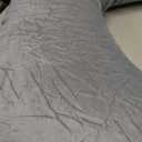 Pharmedoc Pregnancy Pillows, U-Shape Full Body Pillow  Removable Cooling Cover -Dark Grey  Pregnancy Pillows for Sleeping  Body Pillows for Adults, Maternity Pillow and Pregnancy Must Haves