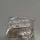 Moucuny 4 Pcs Wooden Coffee Bar Tabletop Decor Coffee Tiered Tray Decor Rustic Wood Bar Sign Gift Farmhouse Table Centerpiece Farmhouse Decorations for Home Kitchen