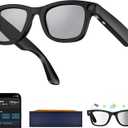 AI Smart Glasses with Camera, 8MP HD Camera Glasses for Men, AI Recording Glasses with Voice Assistant,Open-Ear Audio,Real-Time Translation,Video Recording Sunglasses for Life & Work (Photochromic)