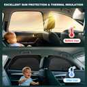 XCBYT Car Window Shades, Car Window Covers to Block UV and Heat, Car Window Screen for Privacy Protection with Elastic Breathable Mesh, Car Window Bug Screens for Camping Napping Dressing (XW-FWZ-A)