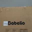 Babelio 29.7-46.5" No Bottom Bar Baby/Dog Gate for Stairs, House and Doorways, Auto Close Safety Pet Gates with Large Walk Thru Door, Hardware Mount, White