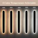BONLICHT Black Outdoor Wall Light 1 Pack Long Outdoor Modern 5CCT Dimmable LED Linear Wall Sconce 40inch Waterproof IP65 LED Wall Mount Lighting Fixture for Doorway Porch Patio Stairway Garden House