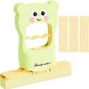 2025 New Mini Foldable Desktop Mop with Self-Squeeze Sponge - Cartoon Bear Cleaning Tool for Wet and Dry Use on Kitchen, Stove, Sink, Countertops, Glass, Bathroom, and Car (Yellow)