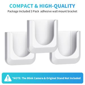 Blink Mini 2 No Drill Wall Mount Bracket for Blink Mini 2/Blink Outdoor 4/Blink Indoor Camera,No Screw Adhesive Blink Camera Mount for Blink Indoor Outdoor Camera 3Pack (Camera Not Included),White