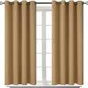 BGment Blackout Curtains for Living Room - Grommet Thermal Insulated Room Darkening Curtains for Bedroom, 2 Panels of 52 x 54 Inch, Khaki