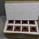 Nuogo 16 Pack Cantaritos de Barro Mexicanos Jarritos Clay Cocktail Cup 3oz | Terracotta Shooters for Margaritas, Mojitos, Tequila Shots, Taco Tuesday Parties, Authentic Cantarito Cocktail Glasses