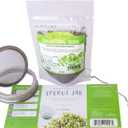 Organic Broccoli Sprout Growing Kit Includes 316 Stainless Steel Lid, Stand, and Non-GMO Seeds by Handy Pantry & Trellis + Co