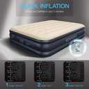 SENNOUL Air Mattress Queen with Built in Pump, Inflatable Mattress Blow Up Mattress 18 Raised Comfort,Upgraded Surface Portable Bed, Air Bed for Home, Guest, Camping, Colchone Inflable, 650 lbs