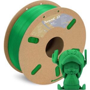 DURAMIC 3D PETG Filament 1.75mm Green, 3D Printing Filament 1kg Spool(2.2lbs), Green Filament 1.75mm Dimensional Accuracy +/- 0.05 mm Non-Tangling Non-Clogging Non-Stringing (Pantone 2257U)