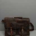 cuero Retro Brown Laptop Messenger Bag Office Briefcase Crossbody Travel Bag For Men And Women Bag Office Laptop Bag