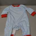 Sasaerucure Infant Newborn Baby boy Valentines day Outfit Heart Embroidery Striped Long Sleeve Romper Jumpsuit, Size 0-3M