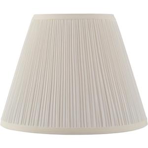 Aspen Creative 33055, Hardback Empire Transitional Spider Lamp Shade, Mushroom Pleated Pleated White, 7" Top x 13" Bottom x 10" Slant