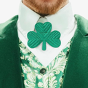 C-ZOFEK St.Patrick's Day Shamrock Bowtie, Irish Green Clover Bow Ties Embroidered Necktie Men Women