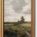 Gold Framed Vintage Wall Art for Room Decor Natural Landscape Wall Decor Rustic Farmhouse Canvas Prints Painting for Living Kitchen Room Bedroom Desktop Artwork 12x16 Inch (country)