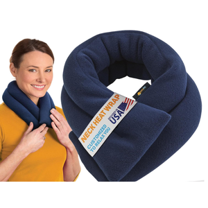 SunnyBay Microwave Heating Pad for Neck and Shoulders, 2.2 lbs 26 inch Long Versatile Microwavable Neck Wrap Warmer or Cool Pack, Hot or Cold Therapy to Relax Sore Muscles (Blue)