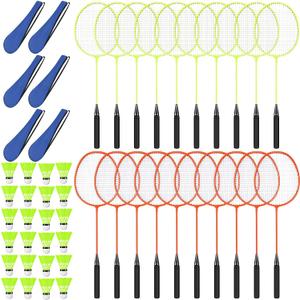 20/40 Pack Badminton Rackets Set with Shuttlecocks and Carrying Bags, Sturdy Lightweight Badminton Rackets Racquet for Adults Beginners Indoor Outdoor