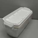 2-Pack Plastic Rectangular Bread Box with Clear Lid, Loaf Cake Keeper, Portable Bread Keeper Storage Container with Handle (White)