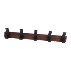 Luxshiny Wall Mounted Coat Hooks Elegant Wooden Towel Rack with Hooks for Entryway Bathroom and Bedroom Versatile Door Hanger for Clothes Hats and Bags Stylish Home Decor