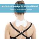 DOMAS TENS Unit Electrode Pads (XL) - 4x6 Inch for Back Pain Relief- Compatible with TENS 7000 and Other 2mm Pin Units - Reusable & Latex-Free