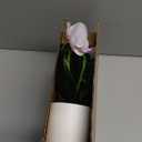 XONOR Artificial Orchid Flowers, 2 Pieces Potted Fake Orchids with Plastic Vase for Table Centerpiece Home Decor Office Wedding Party Decoration (Purple)