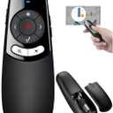 Physical and Digital Pointer Presentation Clicker for Powerpoint Presentations,2 in 1 USB A and USB C Wireless Presenter Remote with Highlighting Magnifier for LED LCD Screen