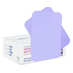 LA MIERE 1000P Disposable Tray Liners, Dental Tray Covers for Size B, Medical Tray Paper, Single Use Paper Sheets, Purple