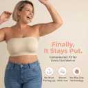 SHAPERMINT Strapless Bra, Wireless Non-Slip Bandeau, Convertible Straps, Molded Strapless Bras for Women S to Large Breasts (XXXL)