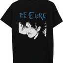 The Cure Unisex Adult The Cure Robert Smith Profile Tee (Large, Black)