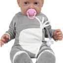 Vollence 23 inch Full Body Silicone Baby Dolls with Magnetic Mouth, Not Vinyl Dolls, Realistic Newborn Silicone Baby Dolls Gifts for Kids,Birthday Gifts Stress Relief for Adults - Boy
