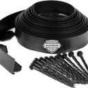 Landscape Edging 2 in x 25 Ft, No Dig Garden Edging Border Kit with 46 Pcs Spikes for Garden Flower Bed Lawn Yard Grass Pathway, Black Flexible PE Material