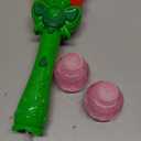 Bubble Wand Wedding Electric Bubble Maker Machine,Blingbrione 10 Holes Auto Bubble Blower Flower Rose Light-up Handheld for 3-16 Kids Girls Adults.Bubble for Party Outdoor, 2 Bubble Solution.