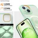 TORRAS Magnetic for iPhone 15 Case iPhone 14 Case 6.1 inch, Compatible with MagSafe, Military Grade Drop Tested, Shockproof Hard Back Soft Edge Slim Protective Case for iPhone 15, Green