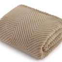 Bedsure Jacquered Fleece Pet Blanket size 35"x25"