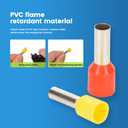 2 x 1200pcs Wire Ferrules Kit Ferrule Connectors AWG22-7 Wire Crimp Pin Terminals Insulated Cord Wire Ends Terminals