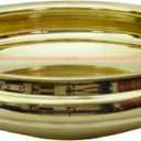 TANGERINE Brass Urli Pot || Uruli Bowl in Plainl Design for Home, Hotel/Office Decoration & Gift (Dia - 14 inch)
